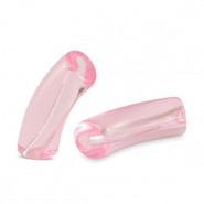 Acrylic Tube bead 34x12mm - Pink